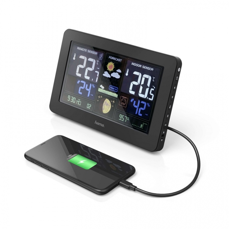 HAMA Weatherstation Premium Incl. USB-charging HAMA Weatherstation Premium Incl. USB-charging