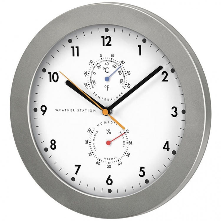 HAMA PG-300 DCF Wall Clock with Thermometer/Hygrometer