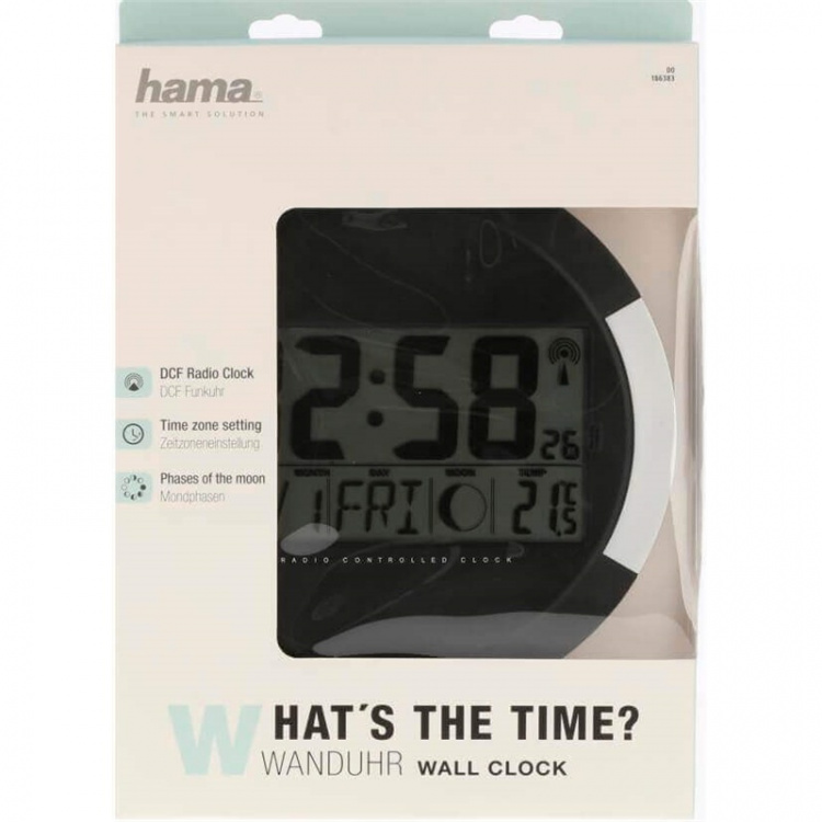 HAMA Radio Wall Clock Black