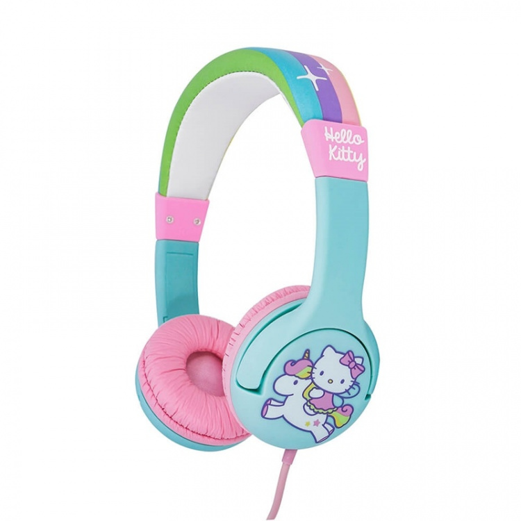 HELLO KITTY Headphone Junior On-Ear 85dB Green/Pink