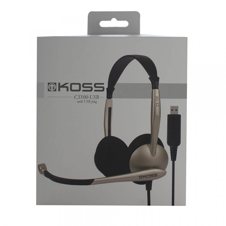 KOSS Multimedia Headset CS 100 Guld Sort Mic KOSS Multimedia Headset CS 100 Guld Sort Mic