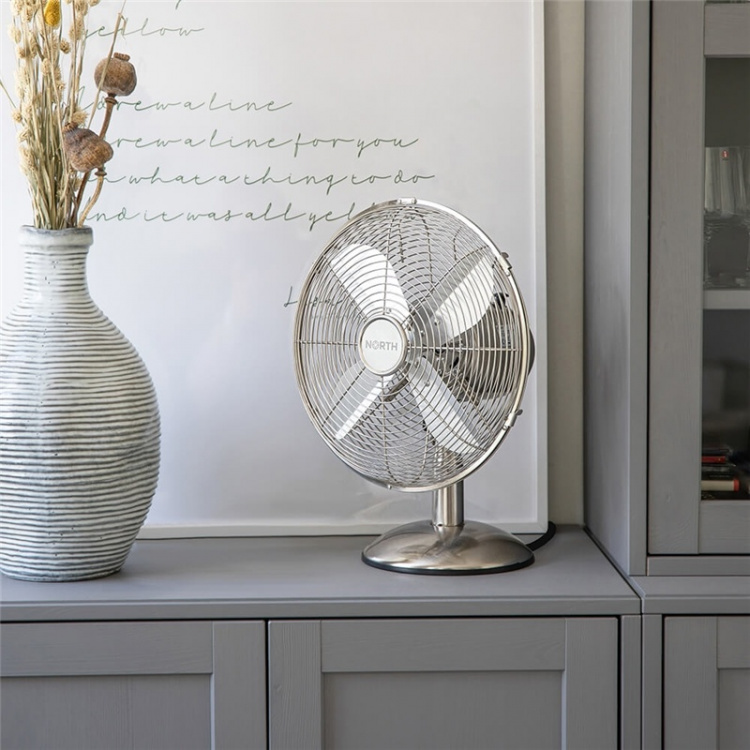 North Tafelventilator 30cm Satijn Chroom