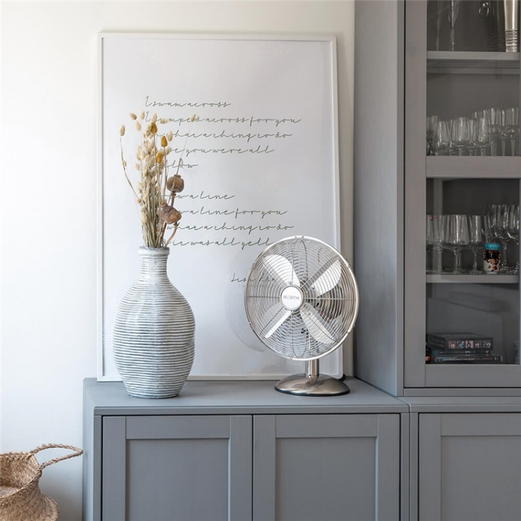 North Tafelventilator 30cm Satijn Chroom