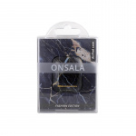ONSALA COLLECTION Airpods case Black Galaxy Marble