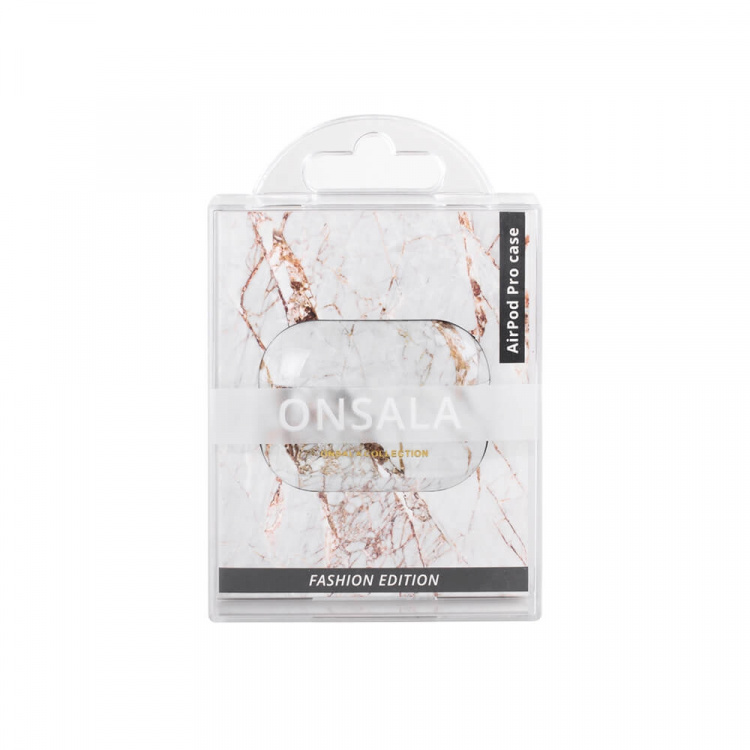 ONSALA COLLECTION Airpods Pro case White Rhino Marble