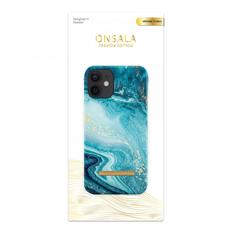 ONSALA COLLECTION Mobile Cover Soft Blue Sea Marble iPhone 12 Mini