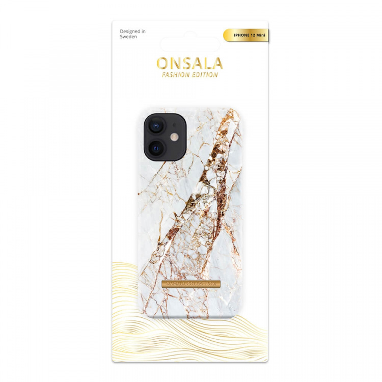 ONSALA COLLECTION Mobile Cover Soft White Rhino Marble iPhone 12 Mini ONSALA COLLECTION Mobile Cover Soft White Rhino Marble iPhone 12 Mini