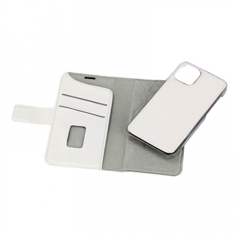 ONSALA COLLECTION Mobile Wallet Saffiano White iPhone 12 Mini
