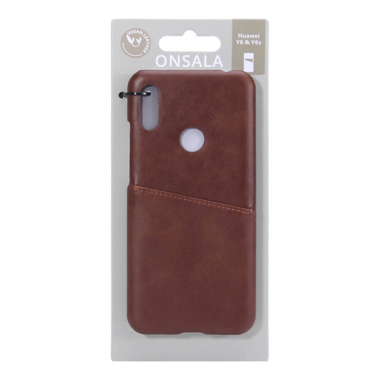 ONSALA Mobile Cover Brown with Cardpocket Huawei Y6 