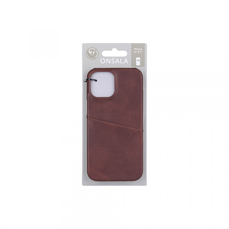 ONSALA Mobile Cover Brown with Cardpocket iPhone 12 Pro Max