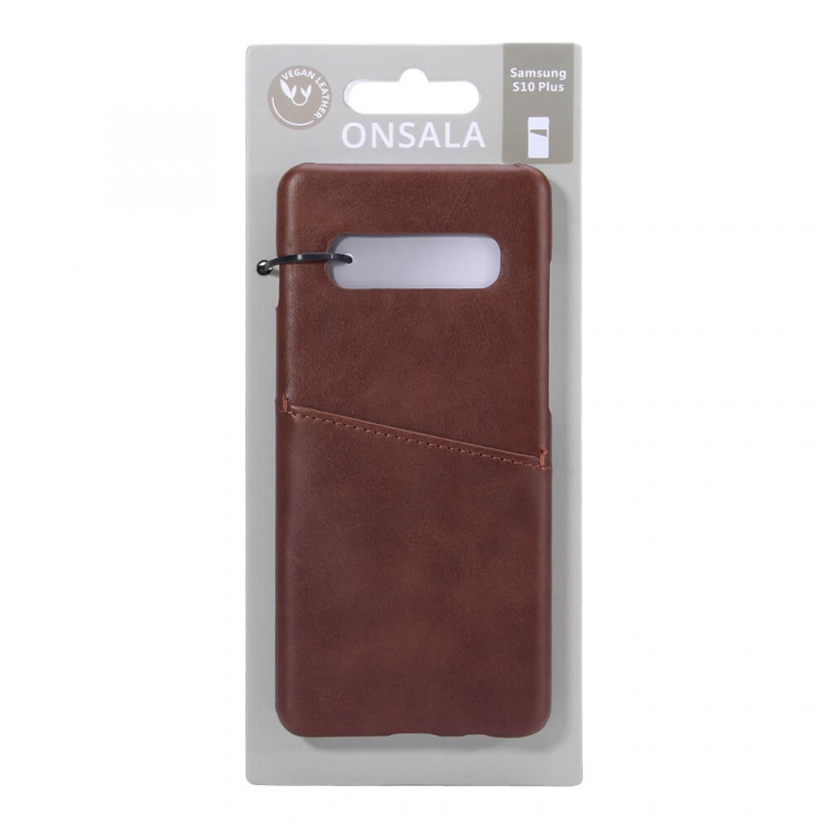 ONSALA Mobile Cover Brown with Cardpocket Samsung Galaxy S10 Plus 