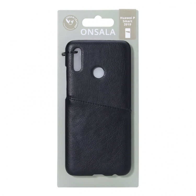 ONSALA Mobile Cover Black with Cardpocket Huawei P Smart 2019 