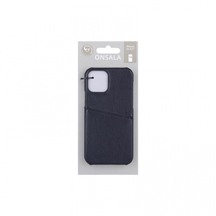 ONSALA Mobile Cover Black with Cardpocket iPhone 12 / 12 Pro ONSALA Mobile Cover Black with Cardpocket iPhone 12 / 12 Pro