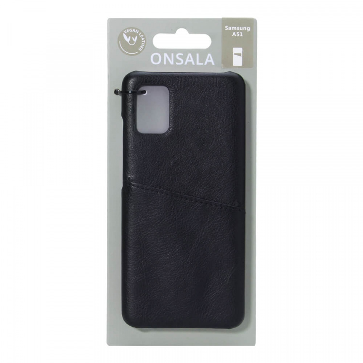 ONSALA Mobile Cover Black with Cardpocket Samsung Galaxy A51  ONSALA Mobile Cover Black with Cardpocket Samsung Galaxy A51