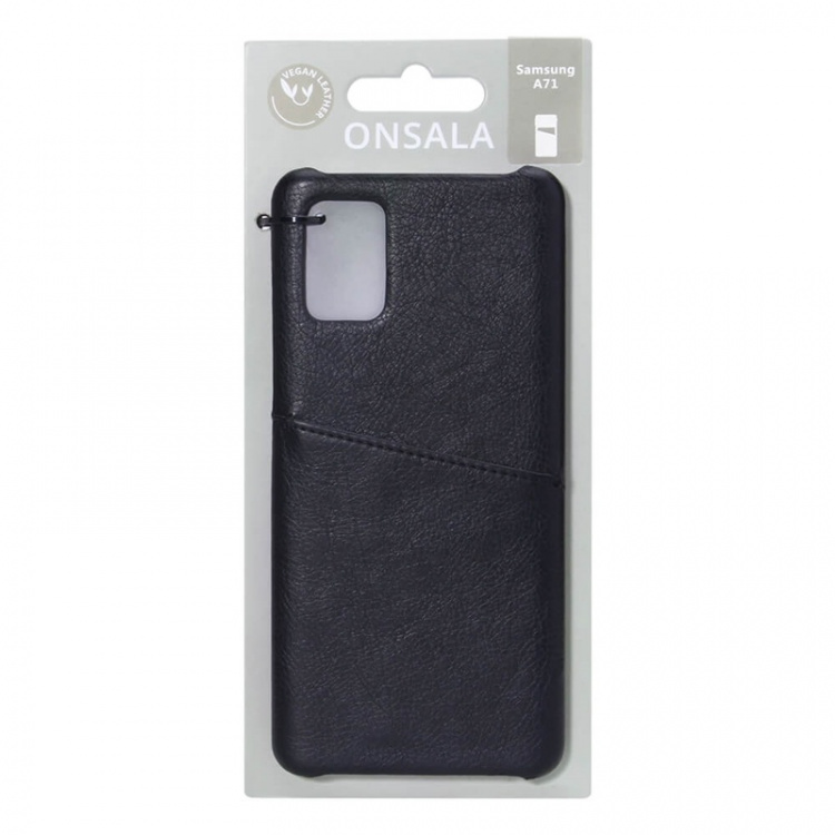 ONSALA Mobile Cover Black with Cardpocket Samsung Galaxy A71 