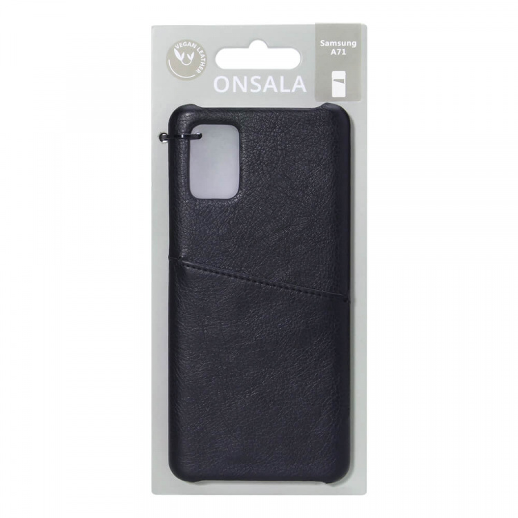 ONSALA Mobile Cover Black with Cardpocket Samsung Galaxy A71 