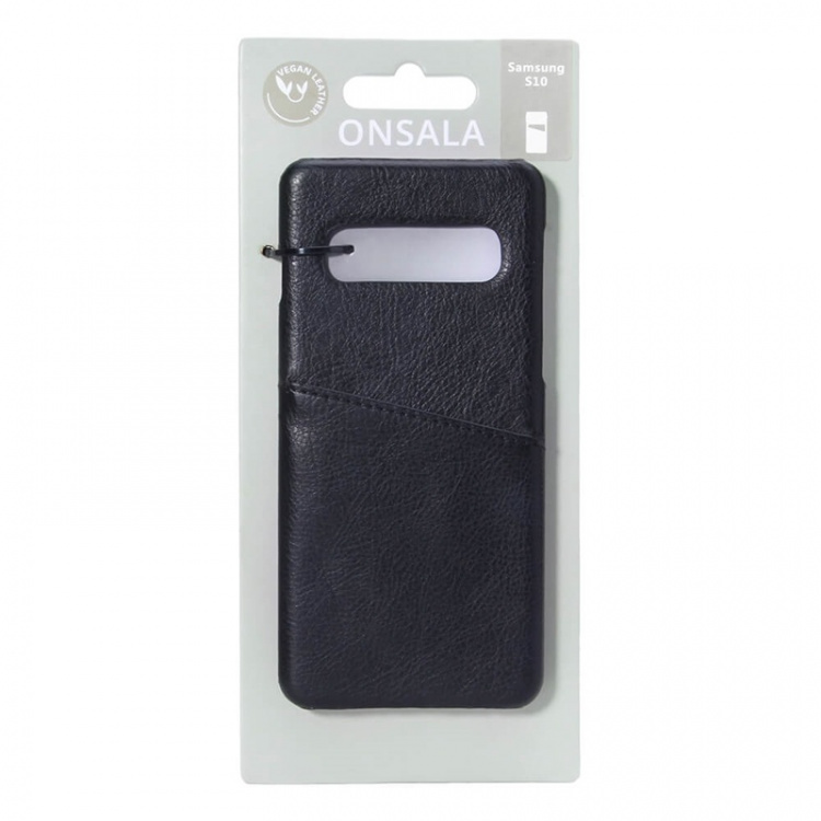ONSALA Mobile Cover Black with Cardpocket Samsung Galaxy S10  ONSALA Mobile Cover Black with Cardpocket Samsung Galaxy S10