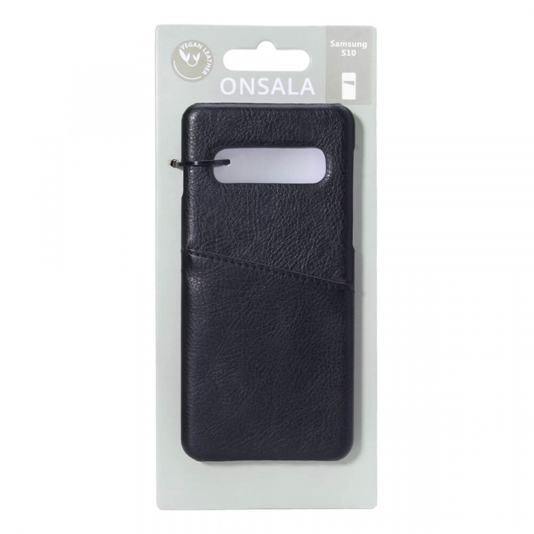 ONSALA Mobile Cover Black with Cardpocket Samsung Galaxy S10  ONSALA Mobile Cover Black with Cardpocket Samsung Galaxy S10