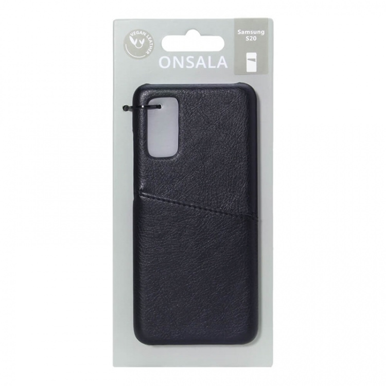 ONSALA Mobile Cover Black with Cardpocket Samsung Galaxy S20  ONSALA Mobile Cover Black with Cardpocket Samsung Galaxy S20