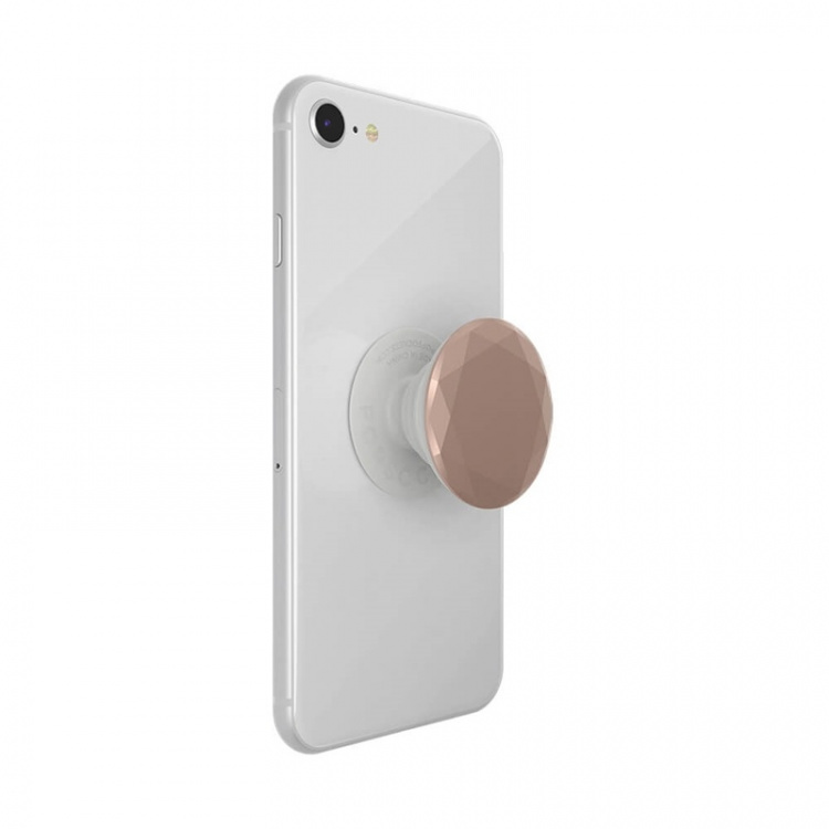 POPSOCKETS Metallic Diamond Rose Gold Removable Grip with Standfunction Premium 