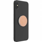 POPSOCKETS Pebbled Vegan Leather Rose Gold Removable Grip with Standfunction Premium 