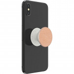POPSOCKETS Pebbled Vegan Leather Rose Gold Removable Grip with Standfunction Premium 