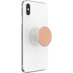 POPSOCKETS Pebbled Vegan Leather Rose Gold Removable Grip with Standfunction Premium 