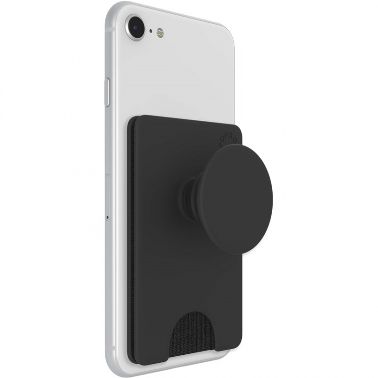 POPSOCKETS Wallet Black Removable Grip and PopWallet+