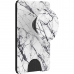 POPSOCKETS Wallet Dove White Marble Removable Grip and PopWallet+