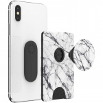 POPSOCKETS Wallet Dove White Marble Removable Grip and PopWallet+