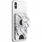 POPSOCKETS Wallet Dove White Marble Removable Grip and PopWallet+