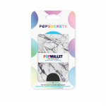 POPSOCKETS Wallet Dove White Marble Removable Grip and PopWallet+