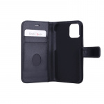 RADICOVER Radiation protected Mobilewallet PU iPhone 12 Mini Flipcover Black 3-Led RFID