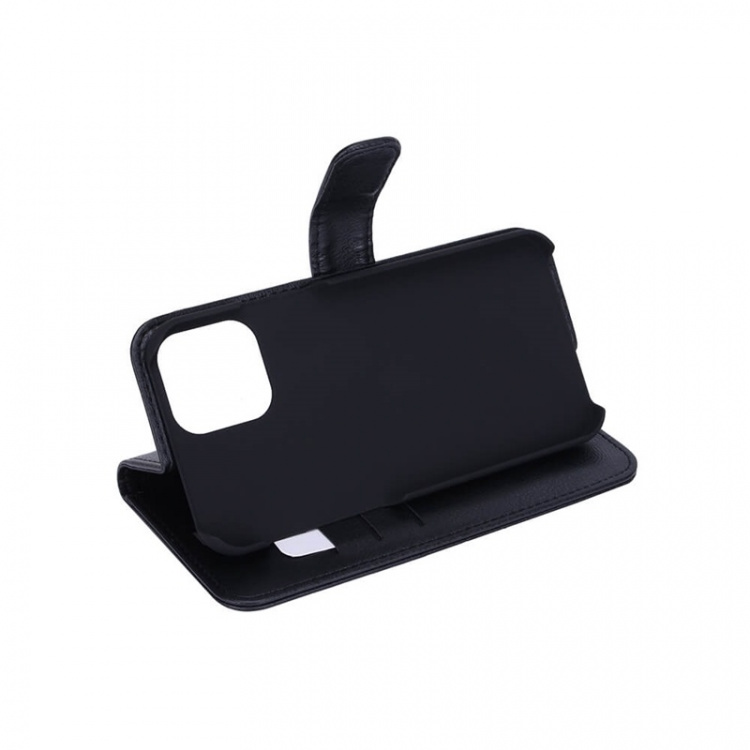 RADICOVER Radiation protected Mobilewallet PU iPhone 12/12 Pro Flipcover Black 3-Led RFID