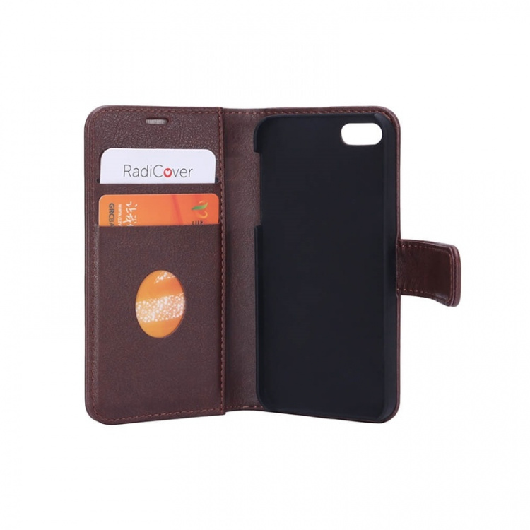 RADICOVER Radiation protected Mobilewallet PU iPhone 5/5S/SE Flipcover Brown RADICOVER Radiation protected Mobilewallet PU iPhone 5/5S/SE Flipcover Brown