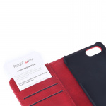 RADICOVER Radiationprotected Mobilewallet PU iPhone 6/7/8/SE Flipcover Red