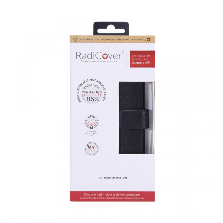RADICOVER Radiation protected Tabletfodral PU Samsung Galaxy A51 Flipcover Black 