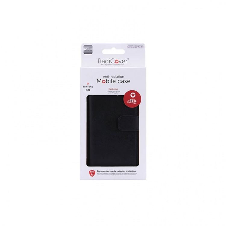 RADICOVER Radiation protected Mobilewallet PU Samsung Galaxy S20 Flipcover Black 
