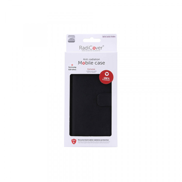 RADICOVER Radiation protected Mobilewallet PU Samsung S20 Ultra Flipcover Black RADICOVER Radiation protected Mobilewallet PU Samsung S20 Ultra Flipcover Black