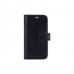 RADICOVER Radiation protected Mobilewallet Leather iPhone 12 Mini 2in1 Magnetcover Black 3-Led RFID