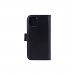 RADICOVER Radiation protected Mobilewallet Leather iPhone 12 Mini 2in1 Magnetcover Black 3-Led RFID
