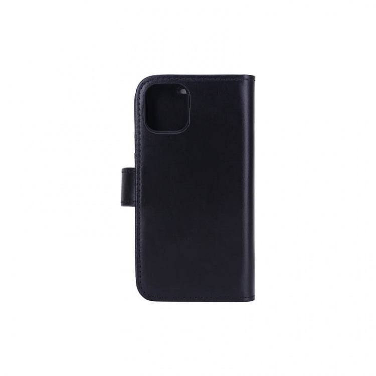RADICOVER Radiation protected Mobilewallet Leather iPhone 12 Mini 2in1 Magnetcover Black 3-Led RFID