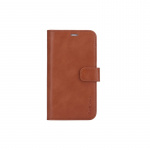 RADICOVER Radiation protected Mobilewallet Leather iPhone 12/12 Pro 2in1 Magnet Brown 3-Led RFID