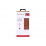 RADICOVER Radiation protected Mobilewallet Leather iPhone 12/12 Pro 2in1 Magnet Brown 3-Led RFID