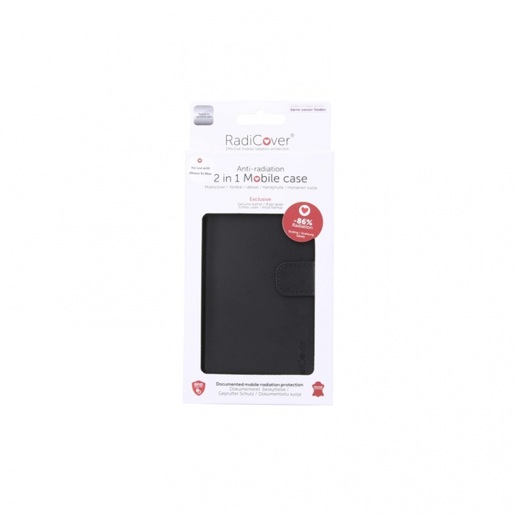 RADICOVER Radiation protected Mobilewallet Leather iPhone XS MAX 2in1 Magnetcover Black RADICOVER Radiation protected Mobilewallet Leather iPhone XS MAX 2in1 Magnetcover Black