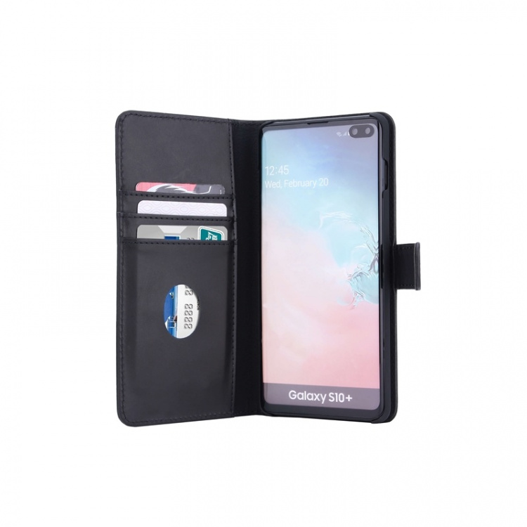 RADICOVER Radiation protected Mobilewallet Leather Samsung Galaxy S10 PLUS 2in1 Magnetcover Black