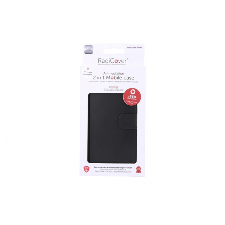 RADICOVER Radiation protected Mobilewallet Leather Samsung Galaxy S10 PLUS 2in1 Magnetcover Black
