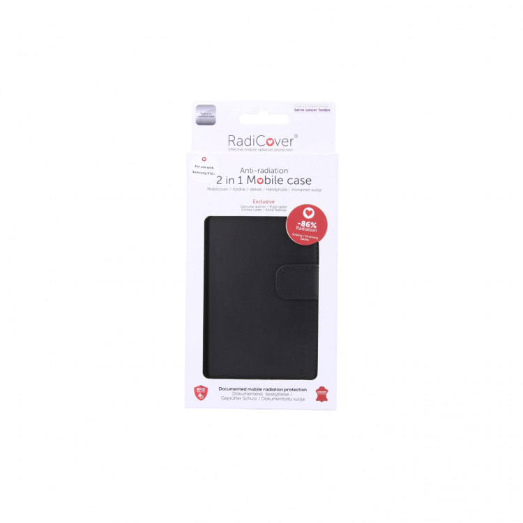 RADICOVER Radiation protected Mobilewallet Leather Samsung Galaxy S10 PLUS 2in1 Magnetcover Black