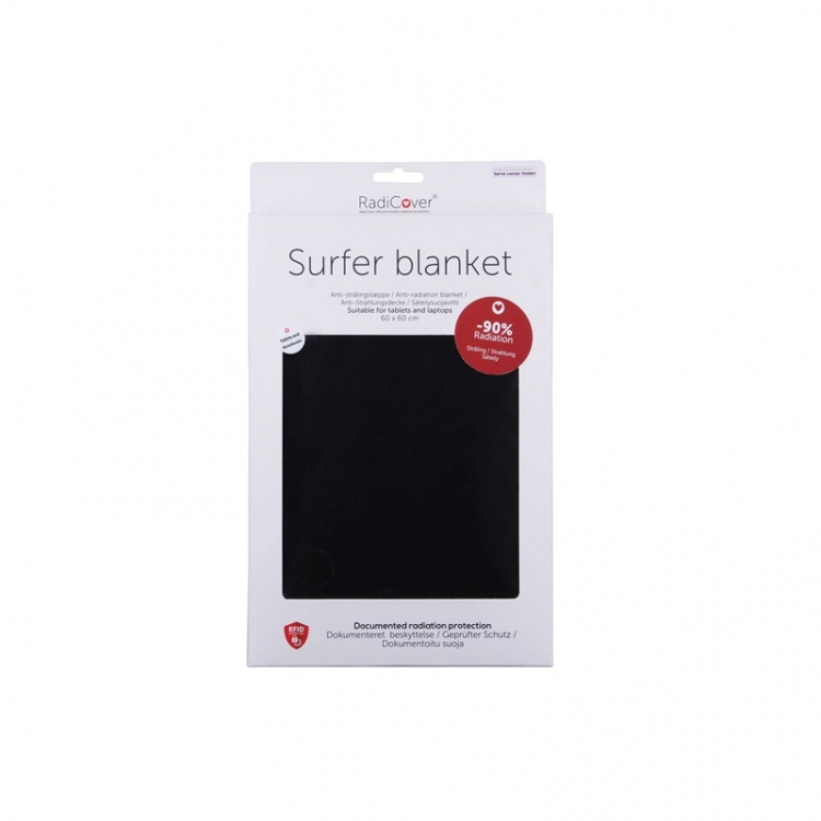 RADICOVER Radiation protected Surf Blanket for Tablets and Laptops Black RADICOVER Radiation protected Surf Blanket for Tablets and Laptops Black