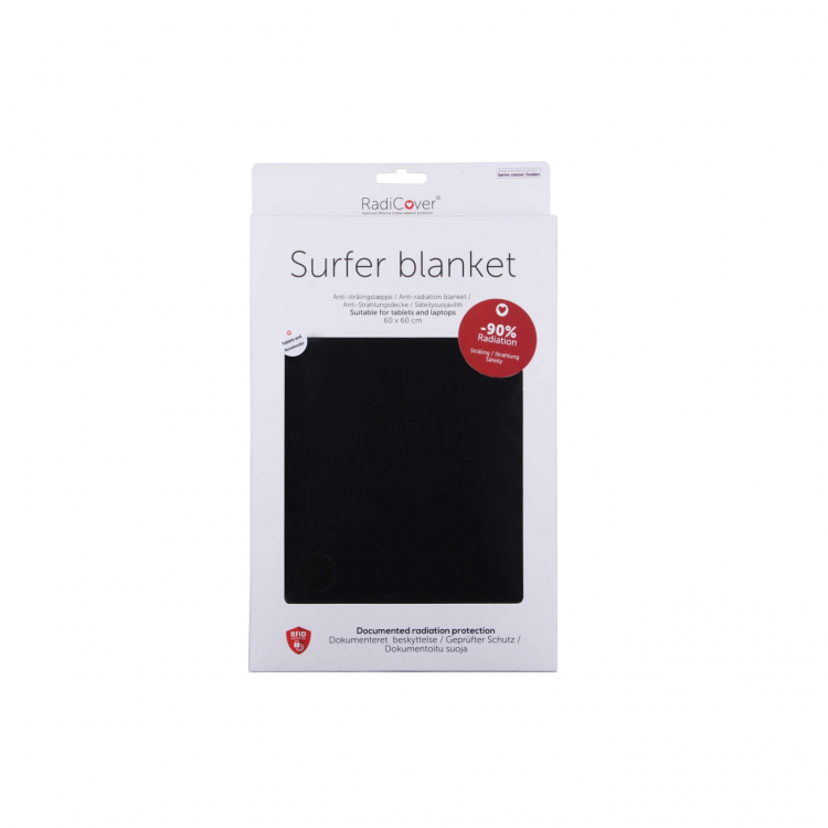 RADICOVER Radiation protected Surf Blanket for Tablets and Laptops Black RADICOVER Radiation protected Surf Blanket for Tablets and Laptops Black